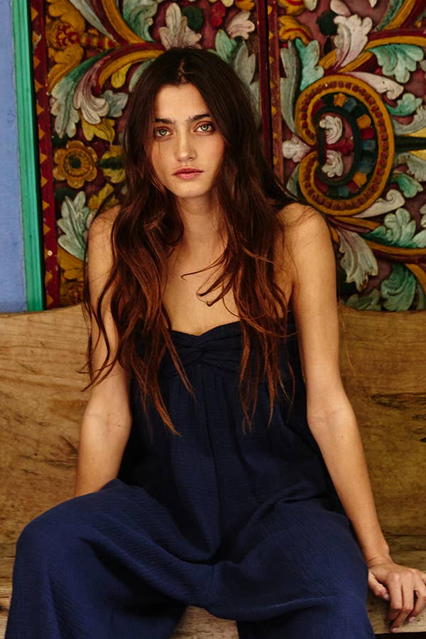 BUCKETLIST INC – wholesale Jumpsuit – Women's – R5242 -Wide Leg Tube Solid Jumpsuits1