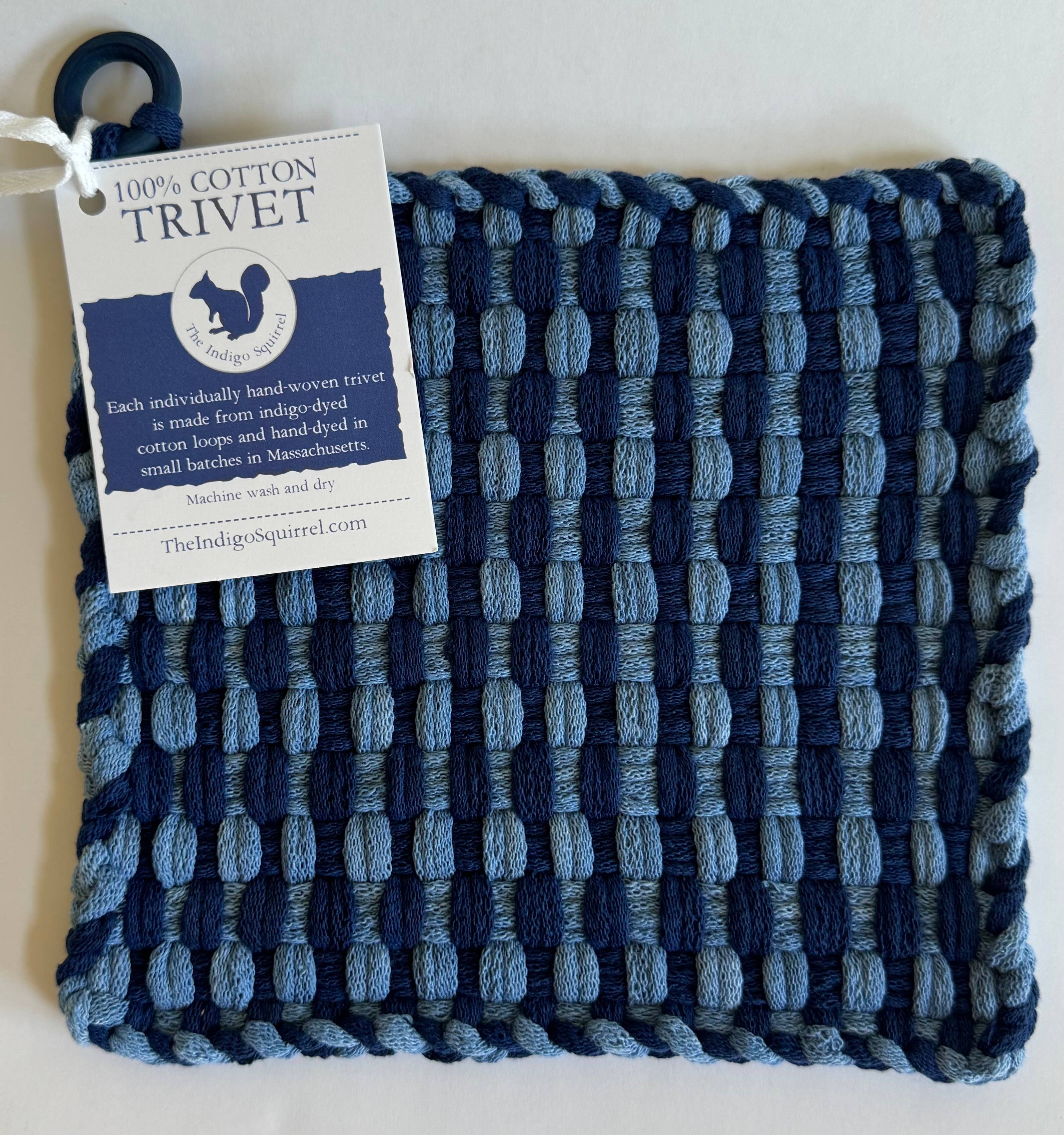 The Indigo Squirrel - Wholesale Trivet - Indigo- Dyed Trivet0