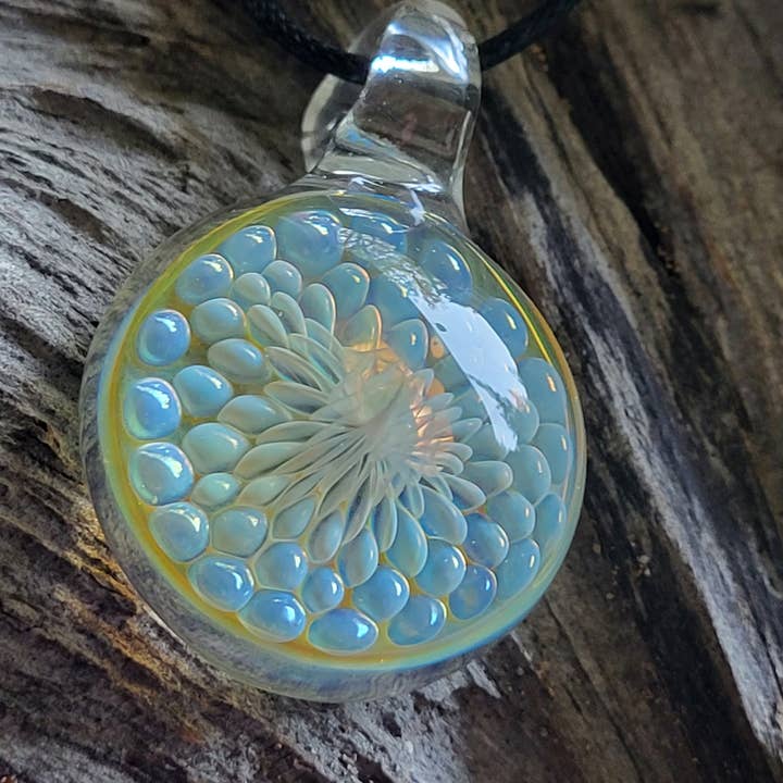 AB Glass Designs - Wholesale Individual Charm/Pendant - Funky Fume Implosion Blown Glass Pendant