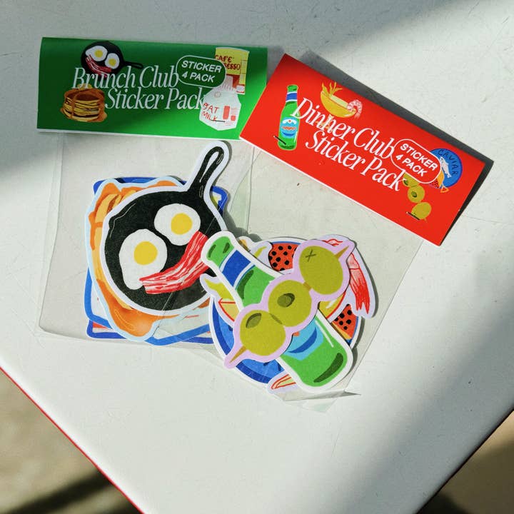 Mel Andrel - Wholesale Sticker - Dinner Club Sticker Pack