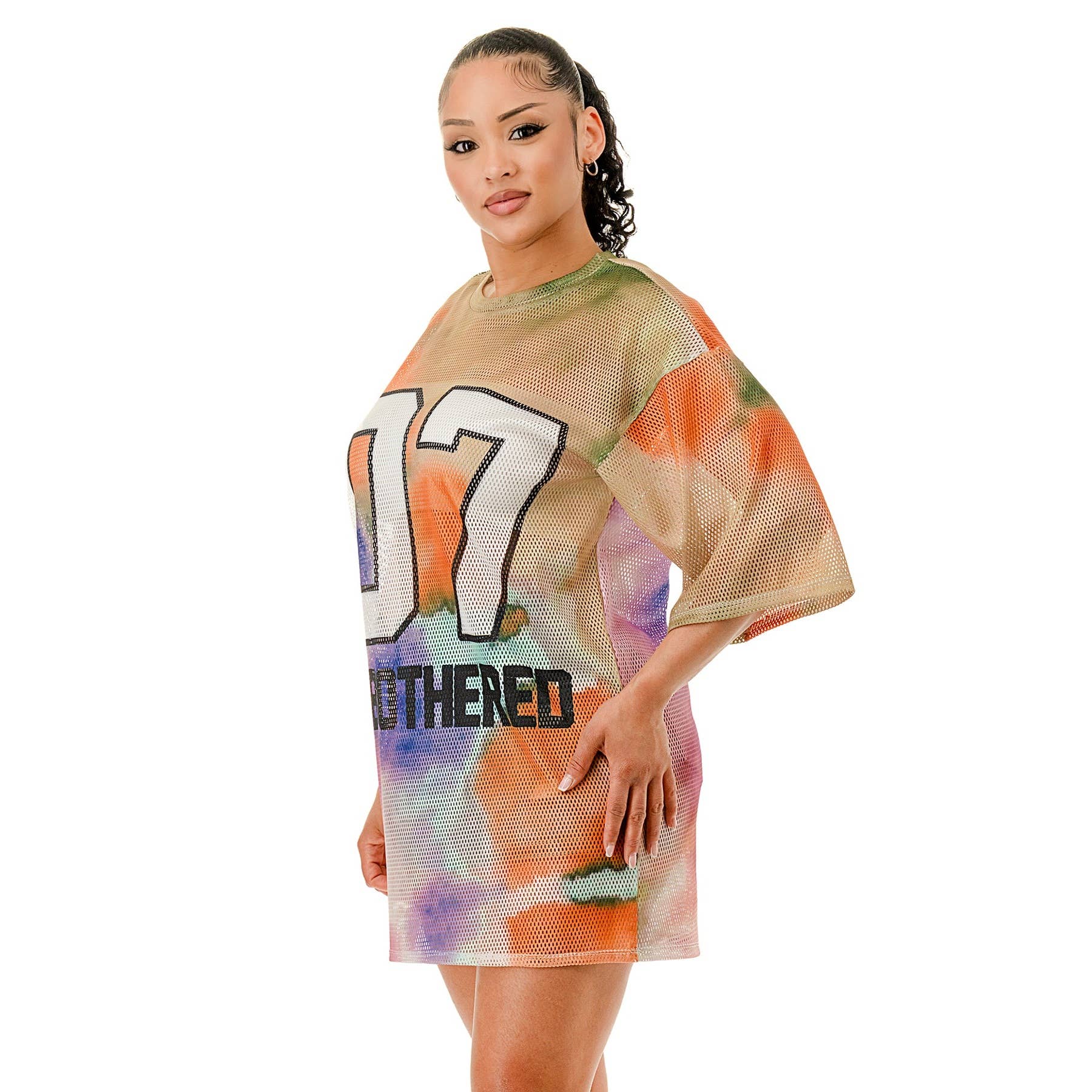 DORCAS – T-shirt – Mulher por atacado – T-shirt de Manga Curta em Rede com Corte Largo10