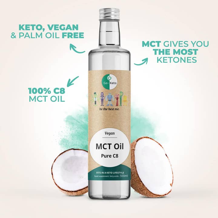 KetoFitShop - Venta al por mayor Aceite de cocina - Aceite MCT orgánico Keto Pure C8 500 ml