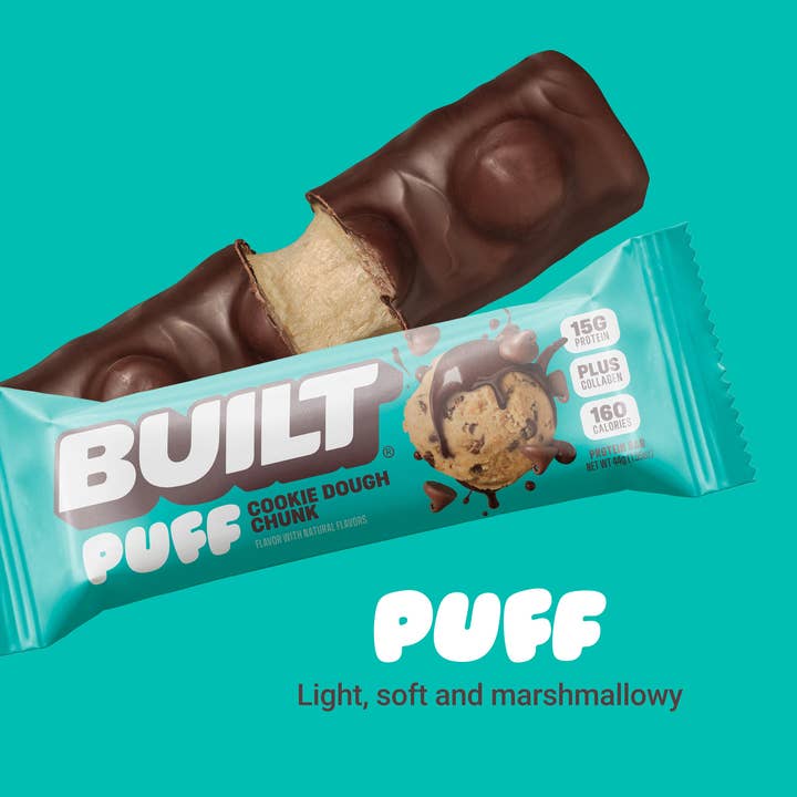 Built Bar - Wholesale Snack Bar - Cookie Dough Chunk Puff - 12ct.2