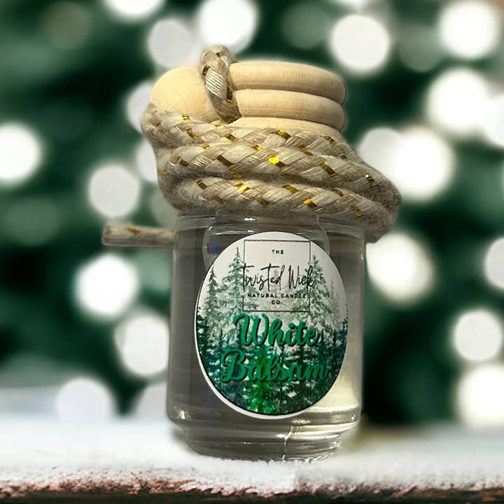 EcoAroma Car Diffuser White Balsam 8ml - Christmas for wholesale by The Twisted Wick