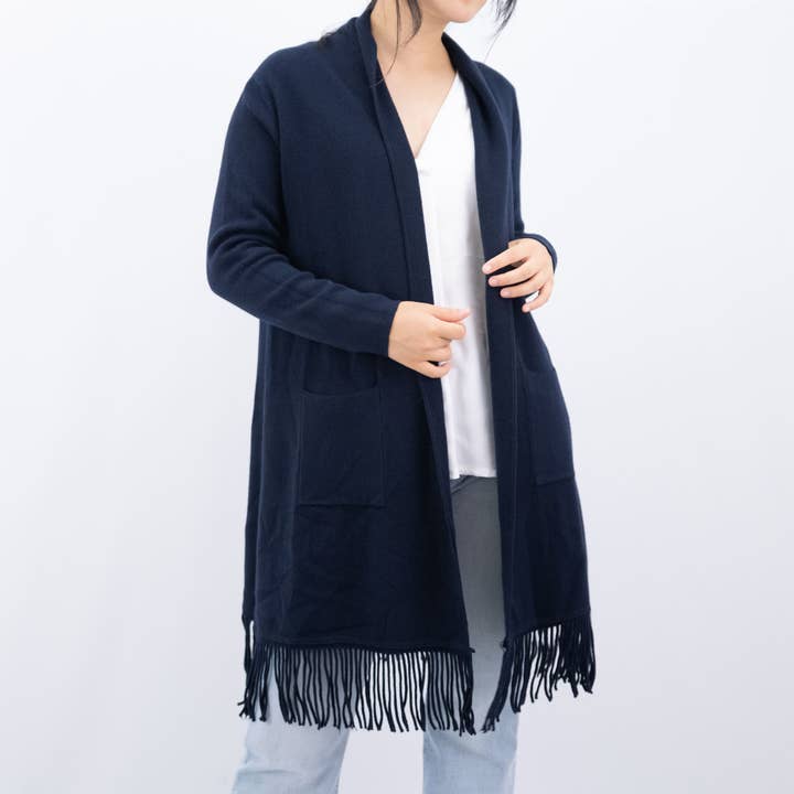 Gilet long en maille HY2248 pour la vente par Cecile Wang