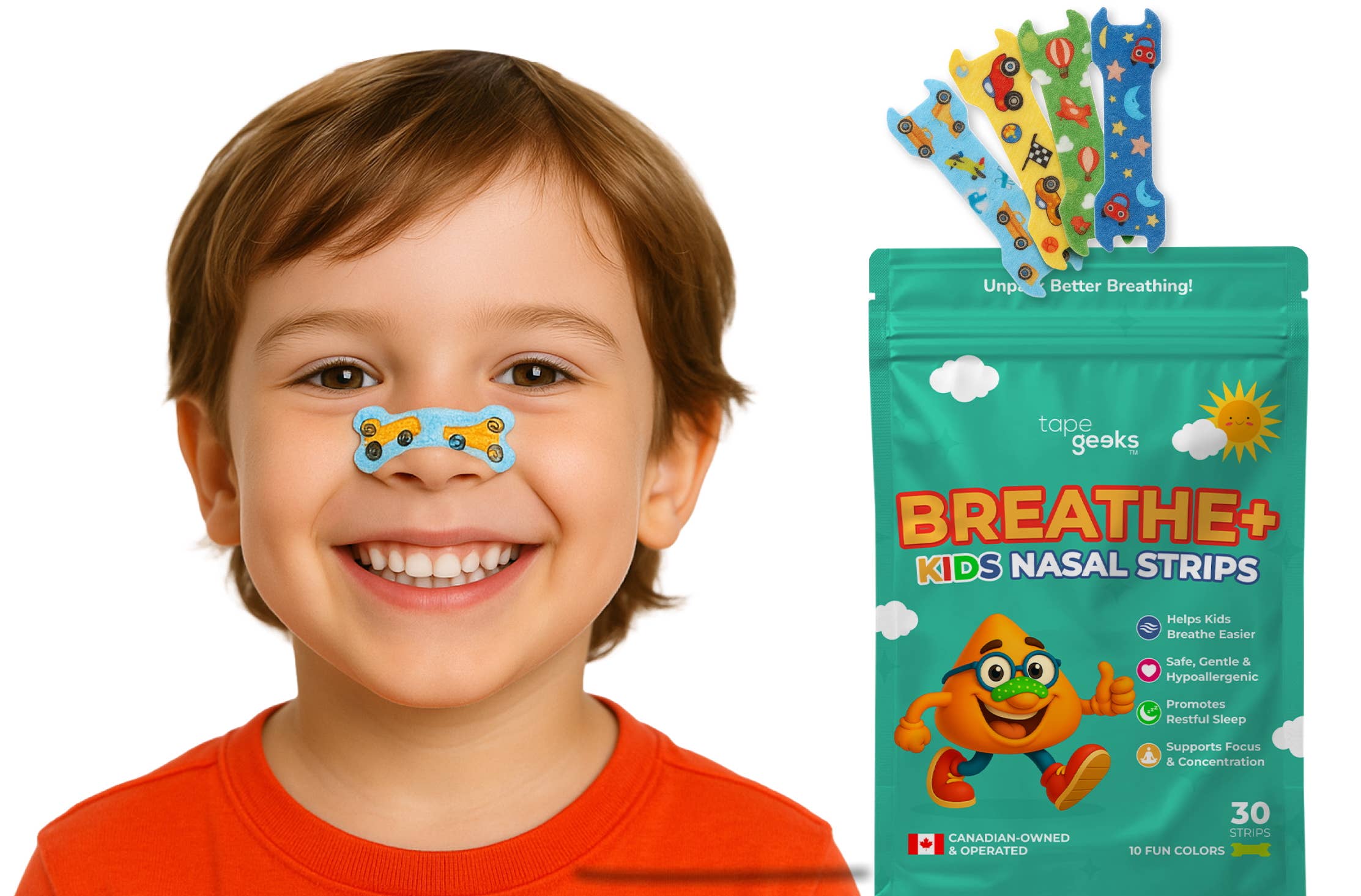 Mixed TapeGees Kids and Adults Nasal Strips – Bundle (30 day)  for wholesale on Faire1