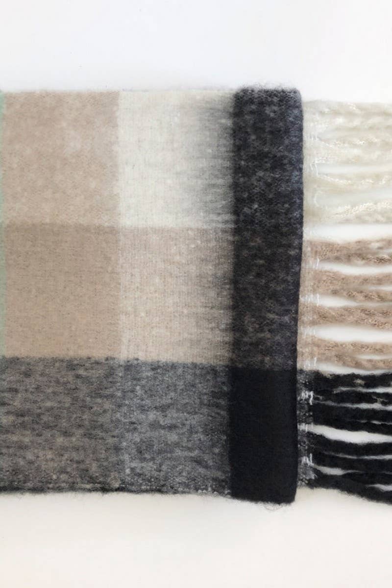 NINEXIS - Wholesale Scarf - Women's - CWASC03407_COLOR PLAID FUZZY WARM SCARF WINTER THICK SHAWL2