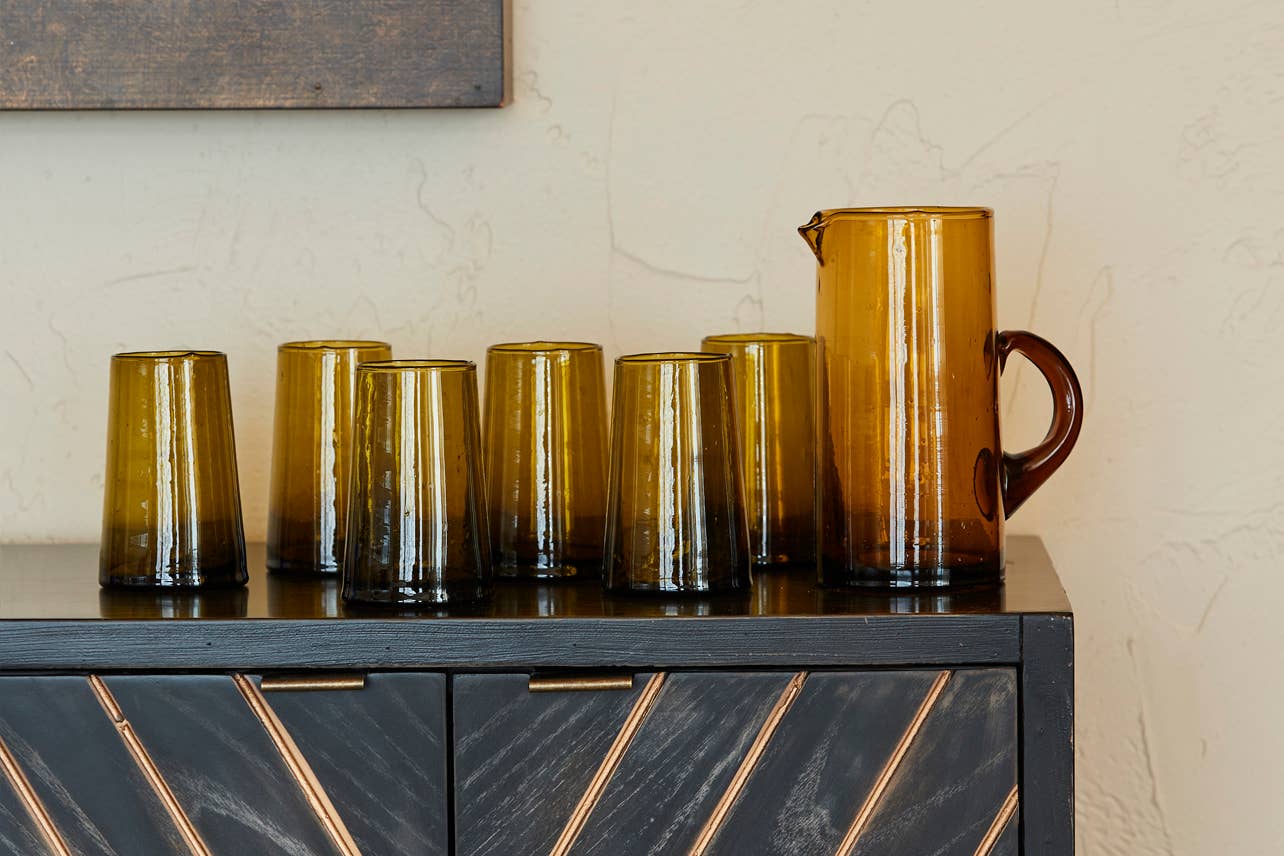 Verve Culture – Engroshandel Drikkeglas/kop – Marokkansk Cone Glasvarer Large - Amber6