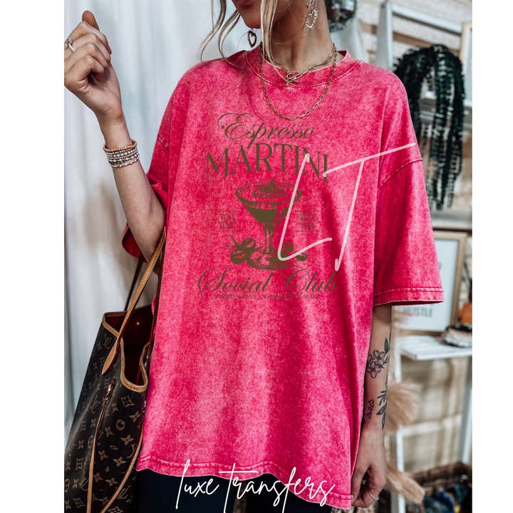 ESPRESSO MARTINI SOCIAL CLUB for wholesale by Luxe Transfers / Apparel