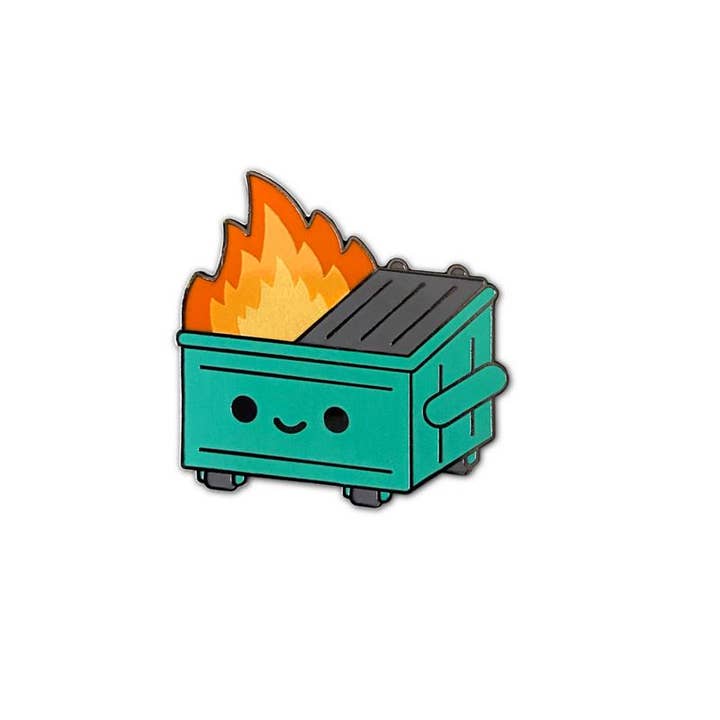 Disburst - Wholesale Lapel Pin/Button - Lil Dumpster Fire Enamel Pin