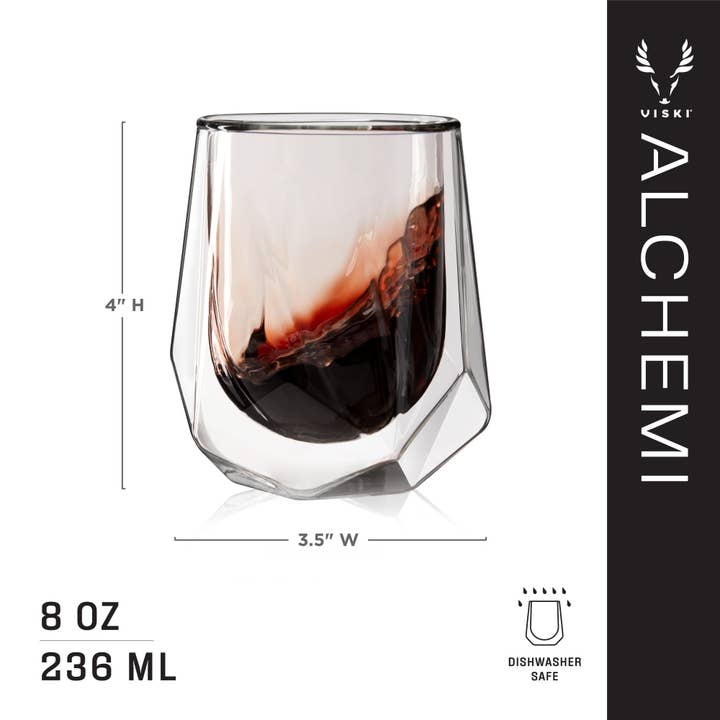 Viski - Wholesale Wine Glass - Alchemi™ Double Walled Aerating Wine Tasting Glass7