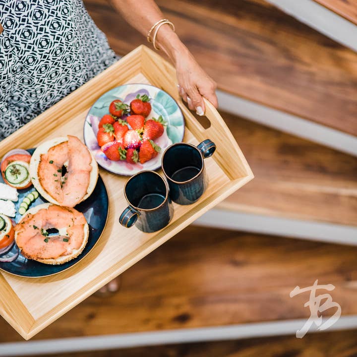 Totally Bamboo - Wholesale Serving Tray - Bamboo Butler's Serving Tray with Handles, 23" x 15"3