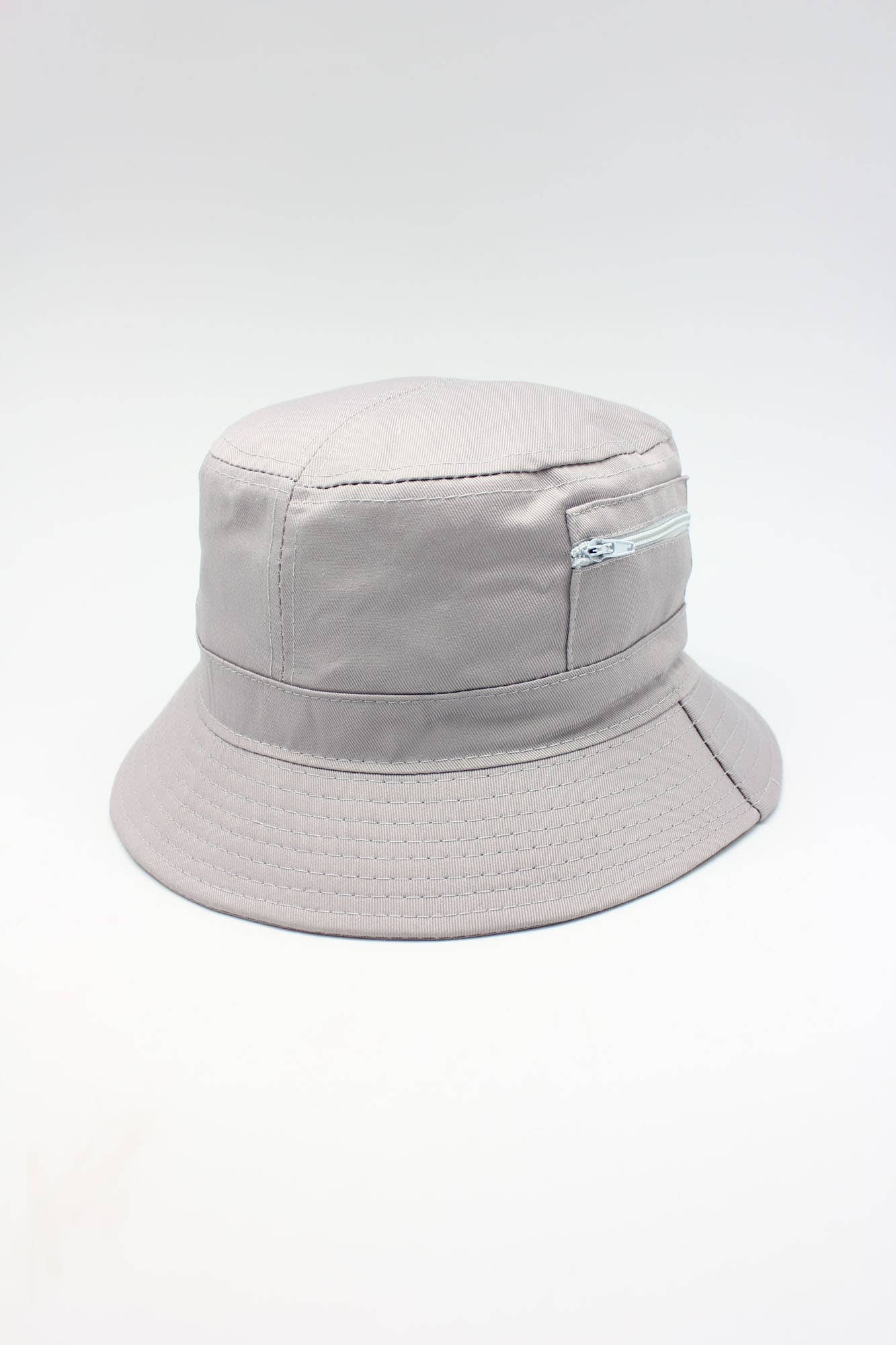 Plain Cotton Classic Bucket Hat with Zip