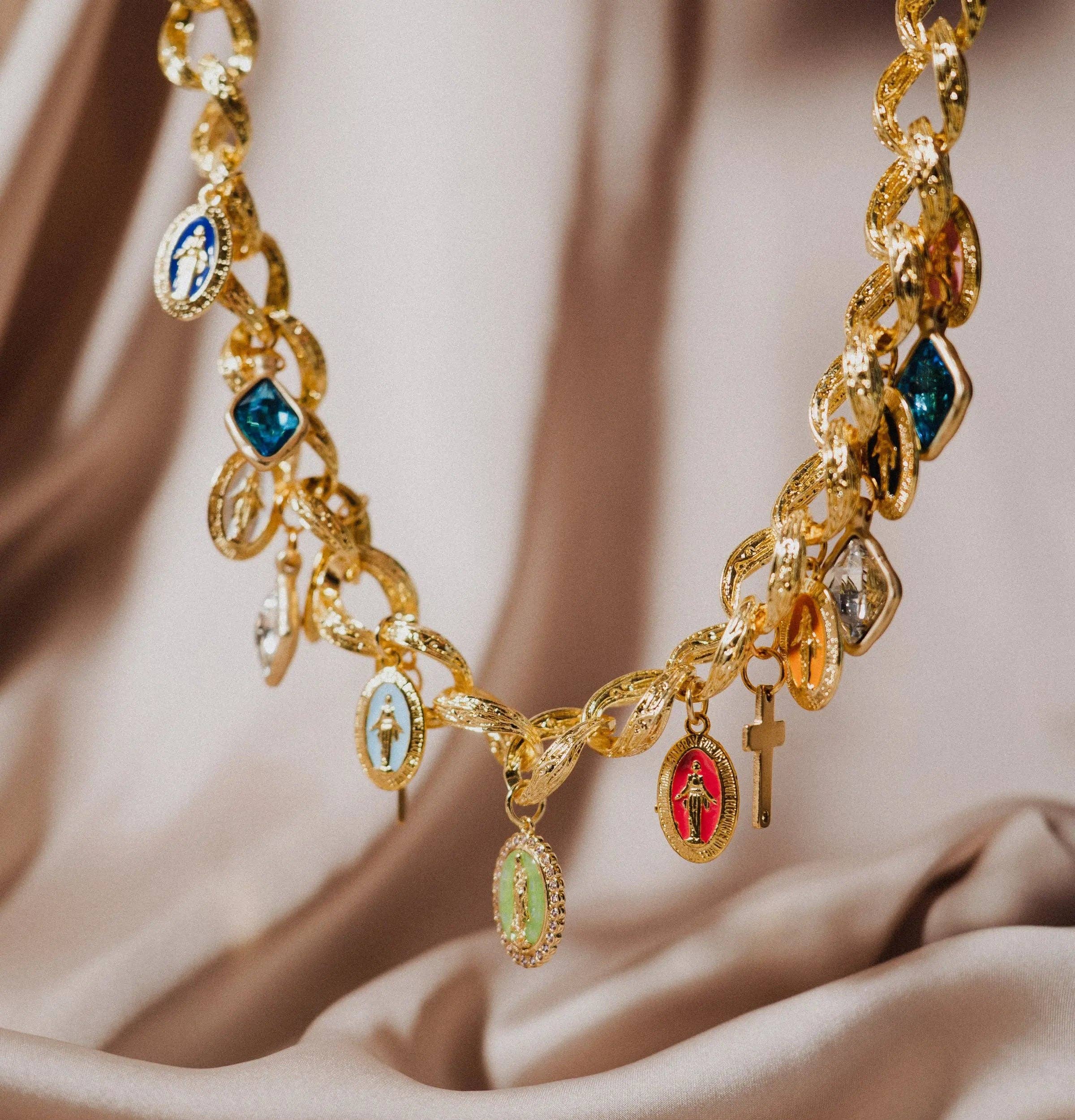 PHOEBE´S - Wholesale Halskettinghanger - Gouden Ketting van de Maagd Maria1