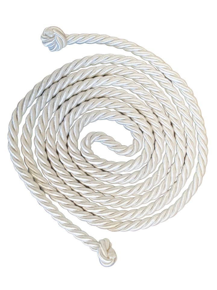 Vit Cincture med knutna ändar, 76" lång för wholesale av Village Gift Importers