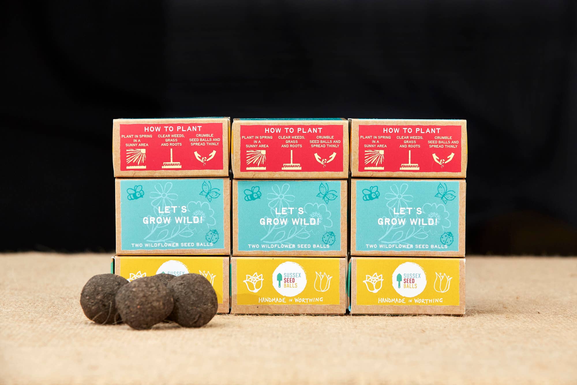 Sussex Seed Balls - Vente Graines de plantes - Coffret cadeau de boules de graines Grow Wild, avec deux boules de graines de fleurs sauvages3