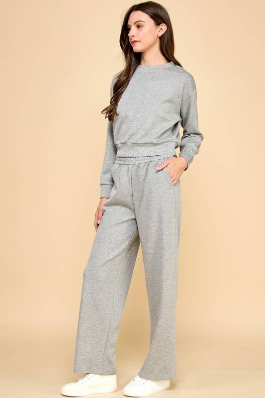 MIO WHOLESALE - Vente Ensemble de vêtements d'intérieur – femme - ENSEMBLE PULL-OVER & PANTALON AIR SCUBA CLASSIC SR01SET3