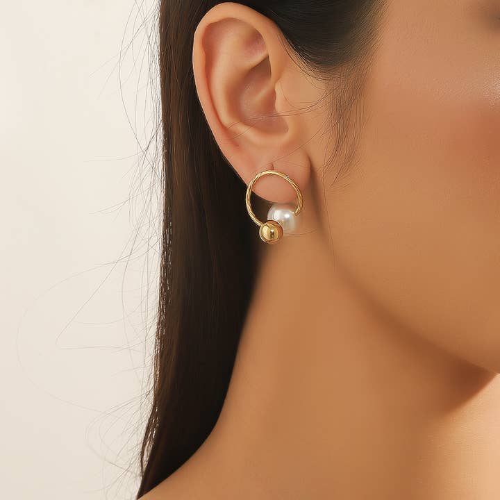 24BOA111 Ohrstecker aus Edelstahl für den Großhandel von Blossom bijoux