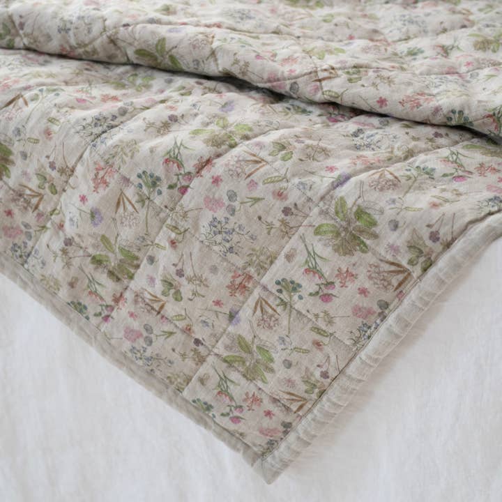 Linen Tales (We cover U.S. import duties) - Wholesale Quilt - Botany 2 & Melange Linen Quilted Blanket3