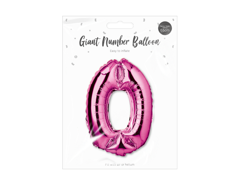 360Direct - Wholesale Balloon - Pink Foil Number Balloon 65cm10