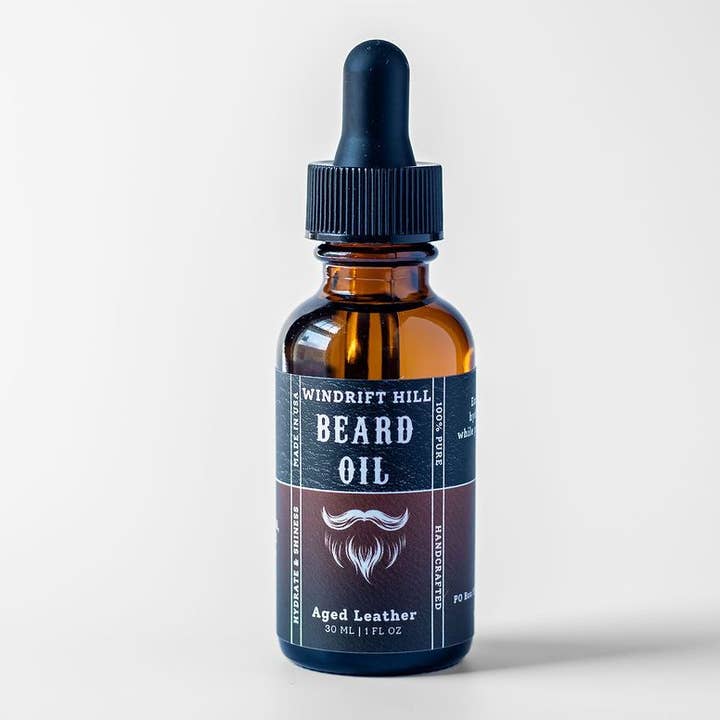 Windrift Hill Goat Milk Skincare - Wholesale Beard Conditioner - Aged Leather | Beard Oil0