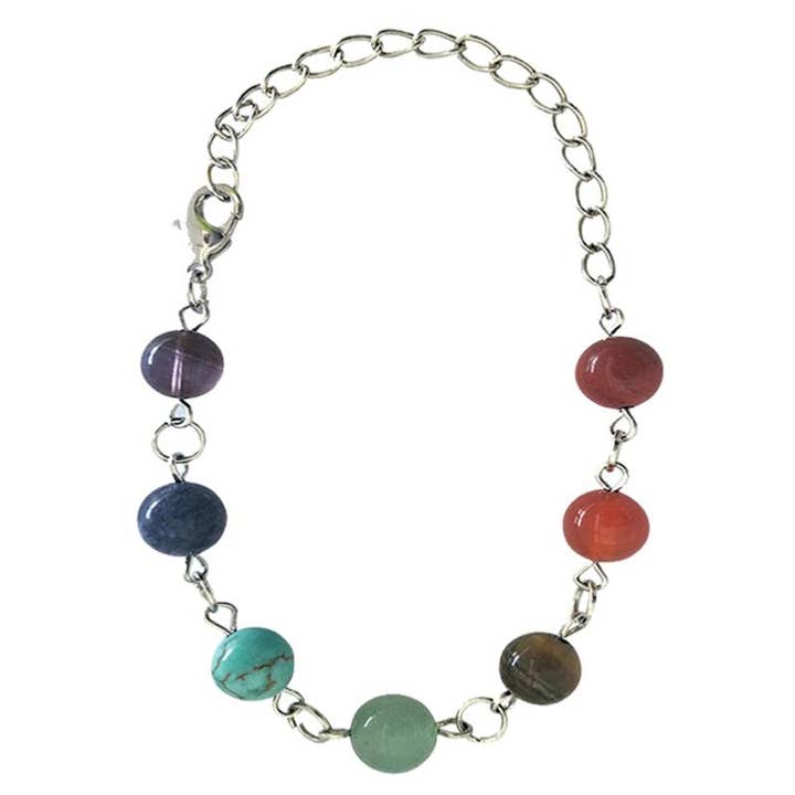 La Boîte à Cailloux – wholesale Beaded bracelet – 7 chakra steel bracelet