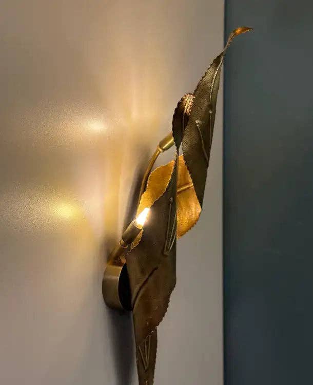 Arel Lighting - Wholesale Sconce - Nisia Hammered Brass Wall Sconce11