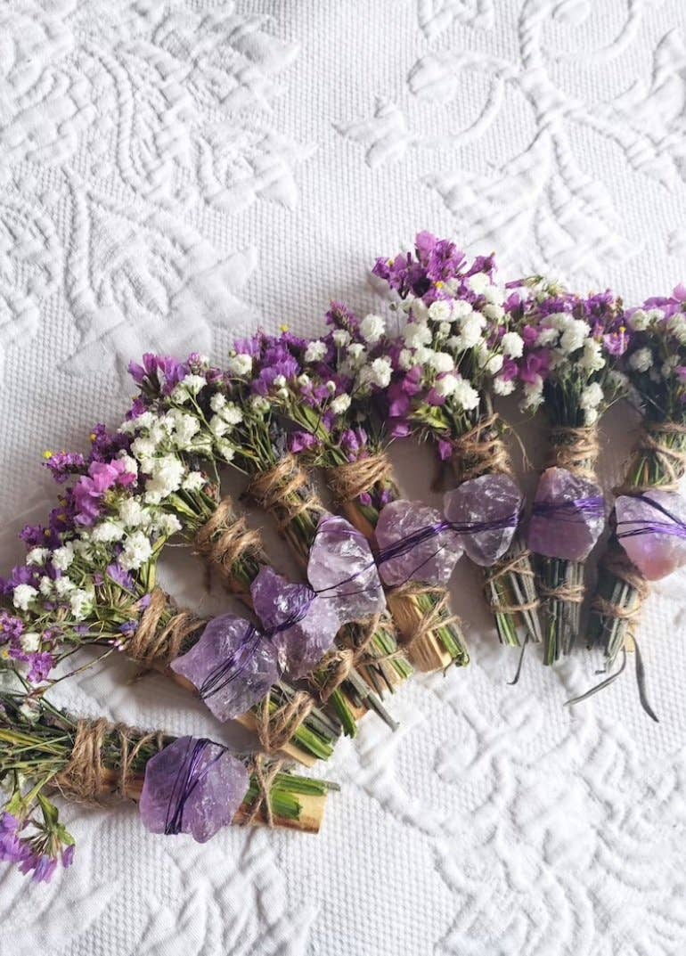 CharlieHaze - Wholesale Smudge Stick - Amethyst, Lavender and Palo Santo Smudge Stick1