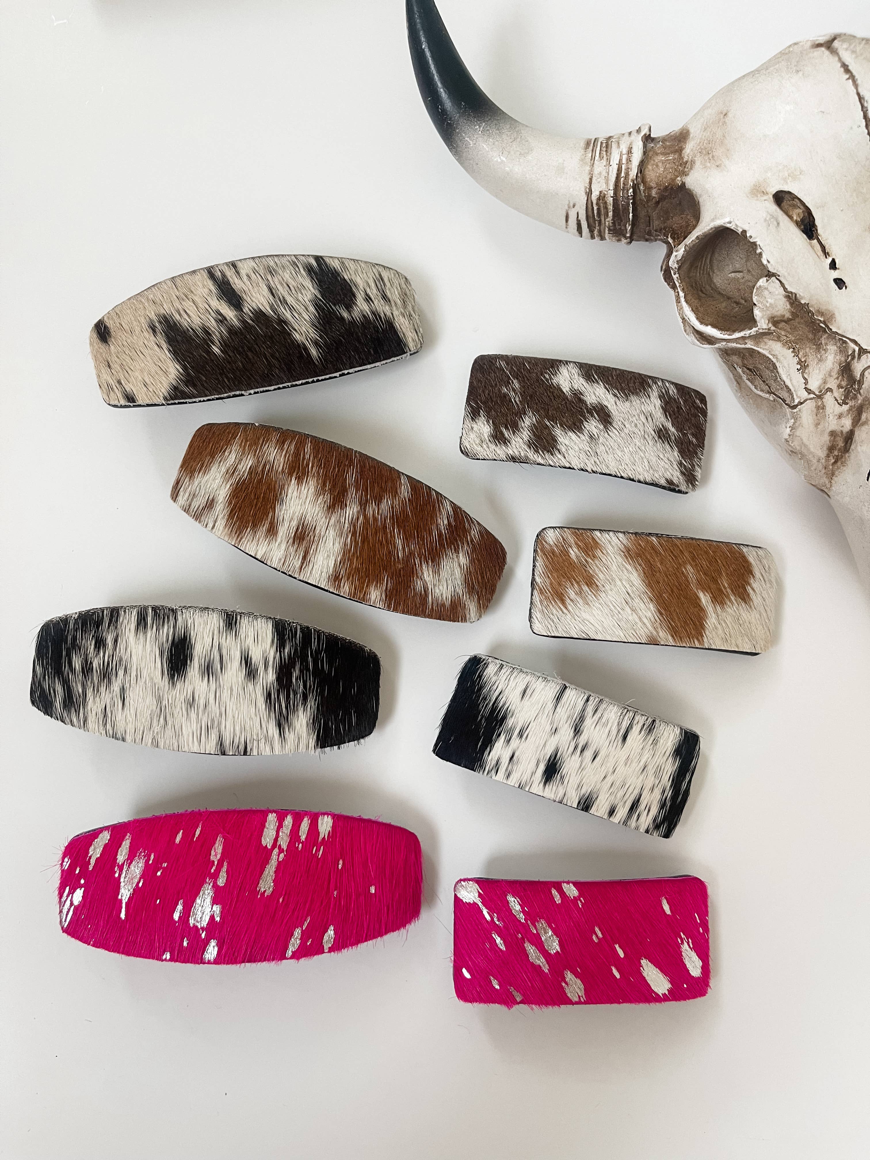 Boho Ranch Shop - Wholesale Barrette - Women's - Western Hair On Cowhide Hair Clip Barrette2