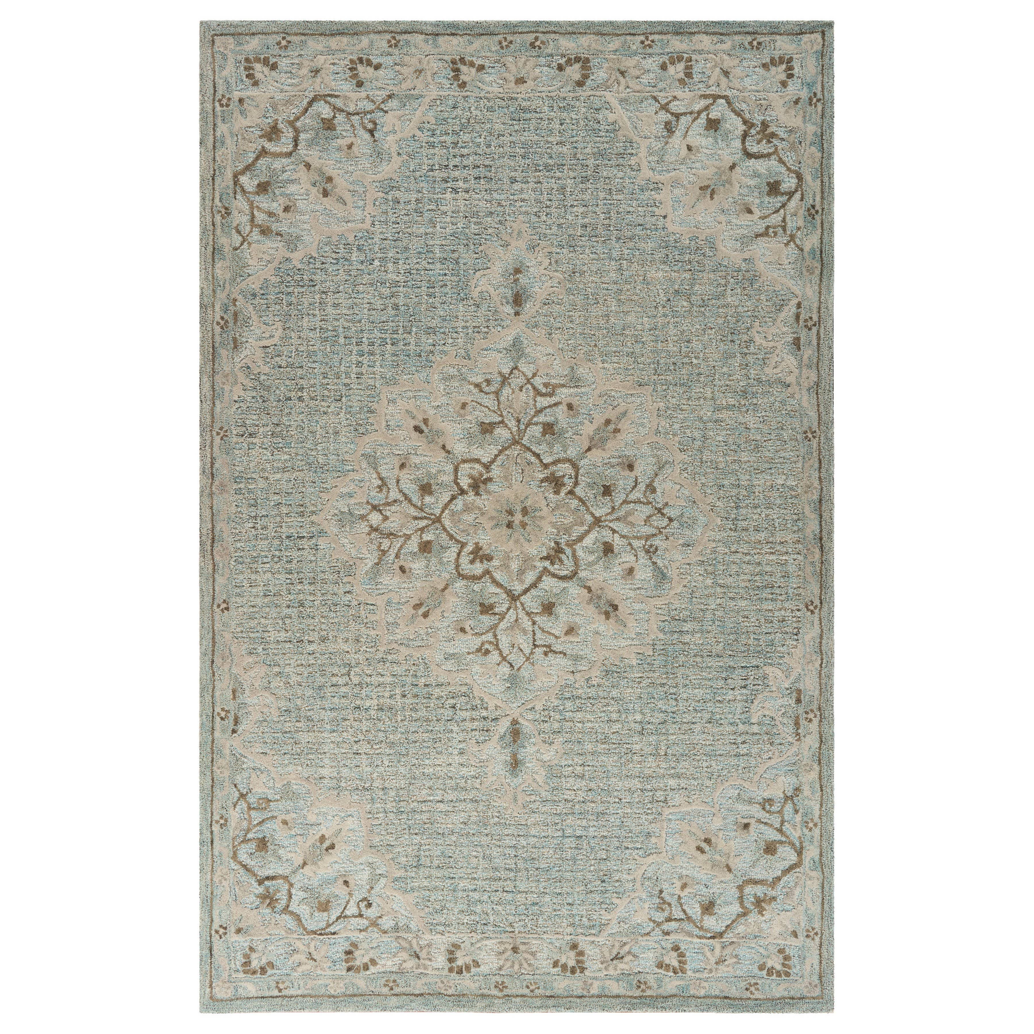 Turquoise Lagoon Medallion Area Rug for wholesale on Faire6