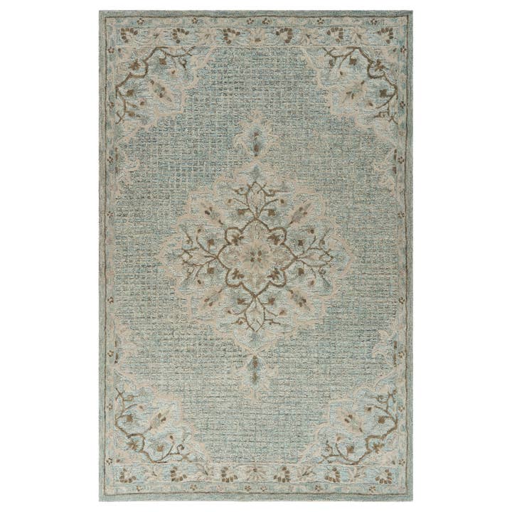 Turquoise Lagoon Medallion Area Rug for wholesale on Faire6