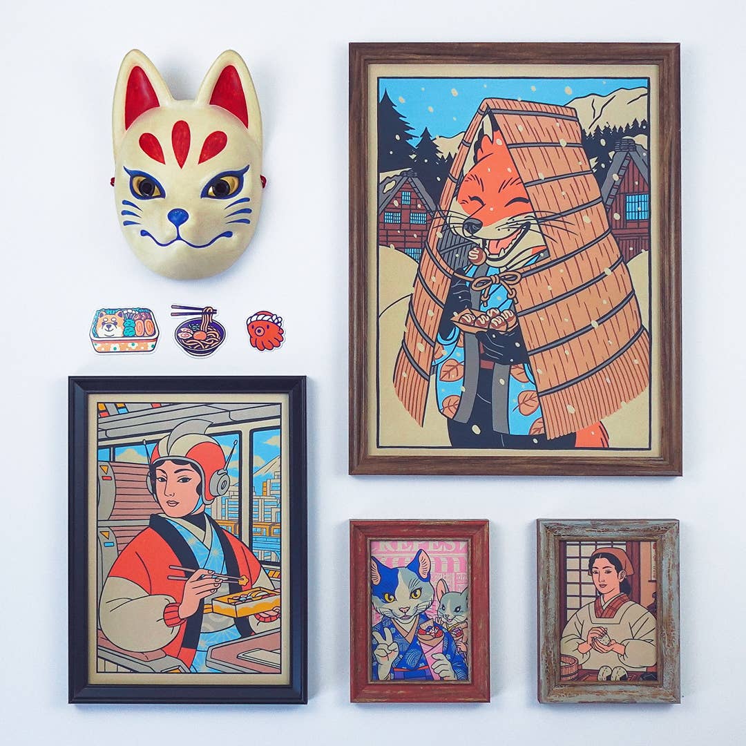 Yeaaah! Studio - Wholesale Poster - “Lunch on the train” poster (30x40cm or A4 format)3