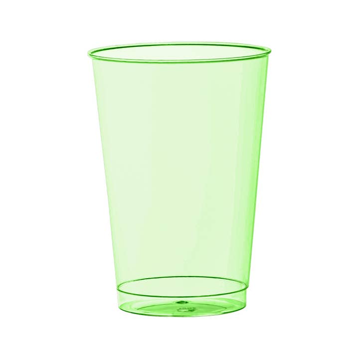 Smarty had a Party - Wholesale Disposable Cup - 12 oz. Clear Green Disposable Plastic Party Cups - 240 pcs