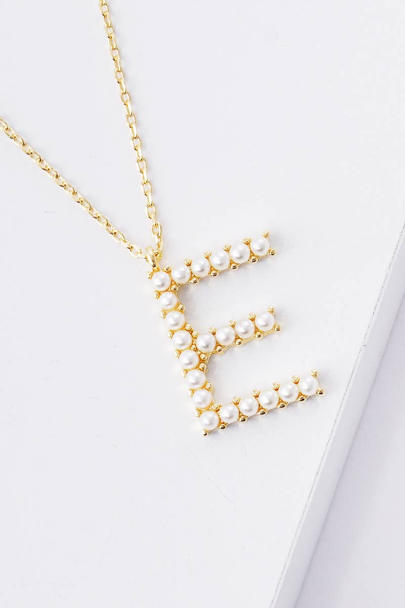 OHBOOBA DESIGN - Vente Colliers à pendentif - Collier initial en perles plaquées or8