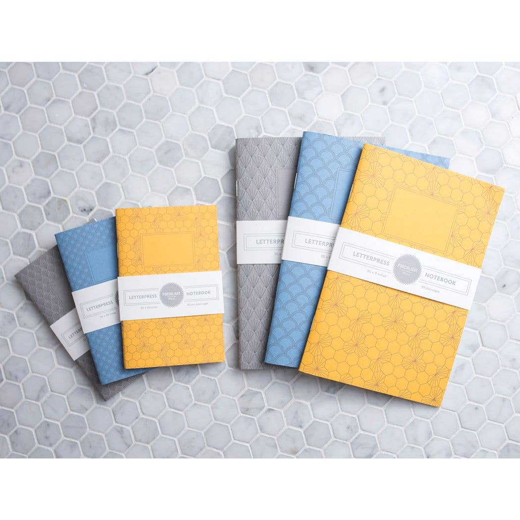 Porchlight Press Letterpress - Wholesale Notebook - Honeycomb Large Notebook1