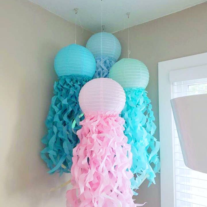 Republic Of Party LLC - Wholesale Lantern - Hot Pink Jellyfish Paper Lantern1