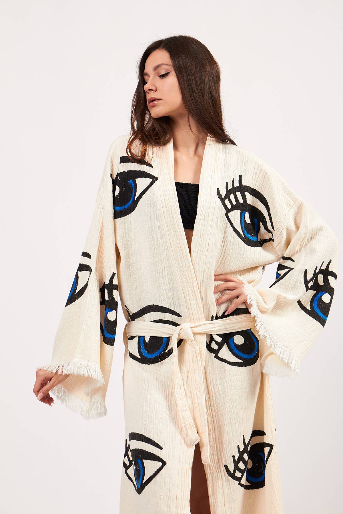 Yaz Concepts – wholesale Kimono – Women's – Eye Print Bathrobe | Festival Kimono | Evil Eye Clothing10