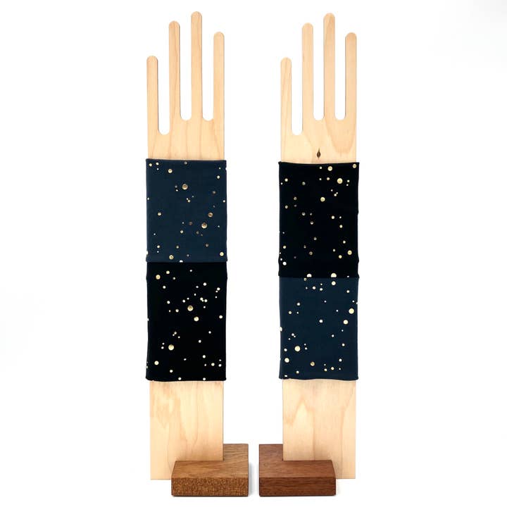 Pulsvarmare Guld Prickar Accessoar Muddar Bomullsjersey för wholesale av KINDL wien