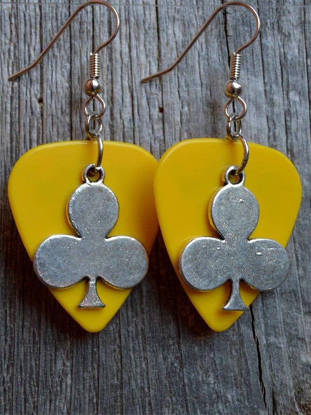 Club Charm Guitar Pick Earrings for wholesale by Simply Raevyn