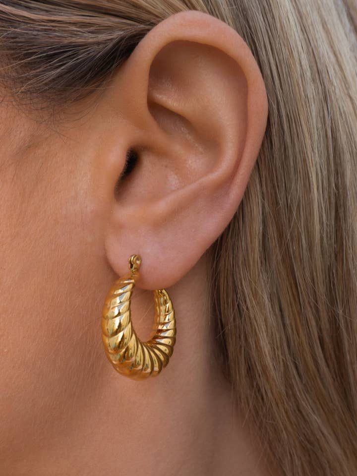 Zara Hoops | Medium for engroshandel hos JacqMaria Jewelry