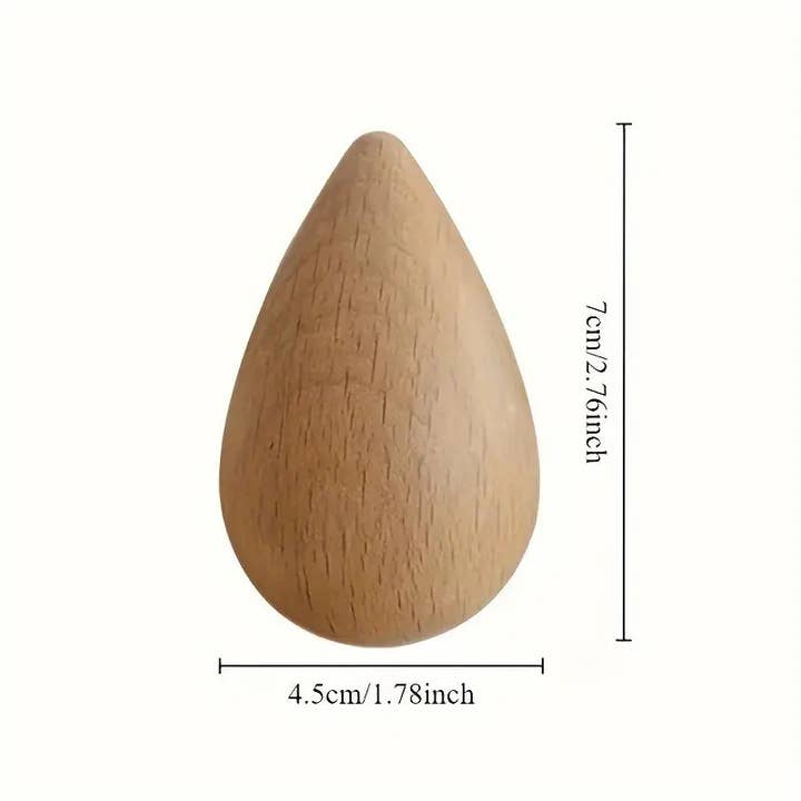 Huis Van Merken - Wholesale Wall Hook - 2pcs Wooden Teardrop Wall Hooks2
