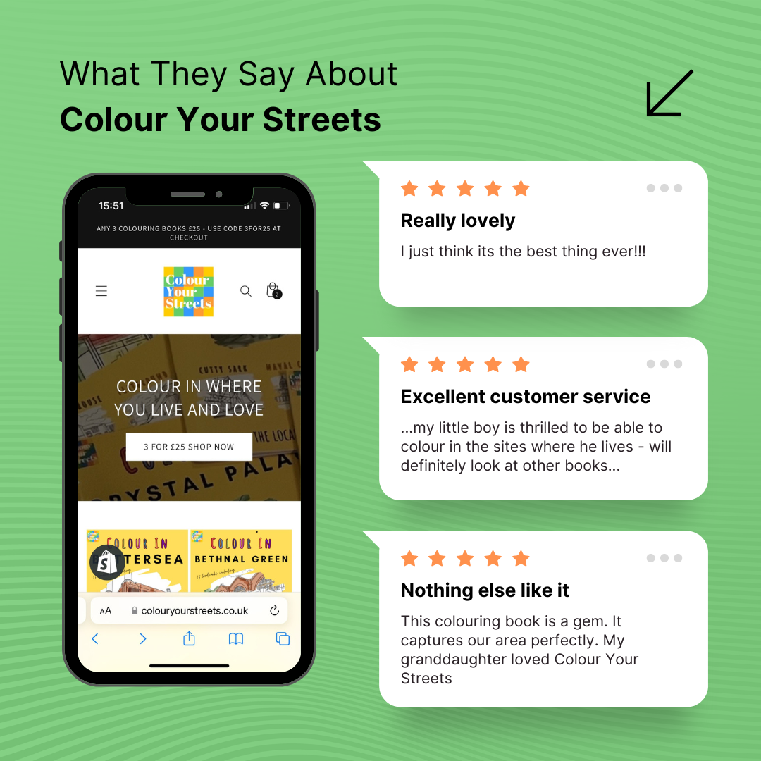 Colour Your Streets – wholesale Colouring and activity book – adult – Hackney Colouring Book (A4)4