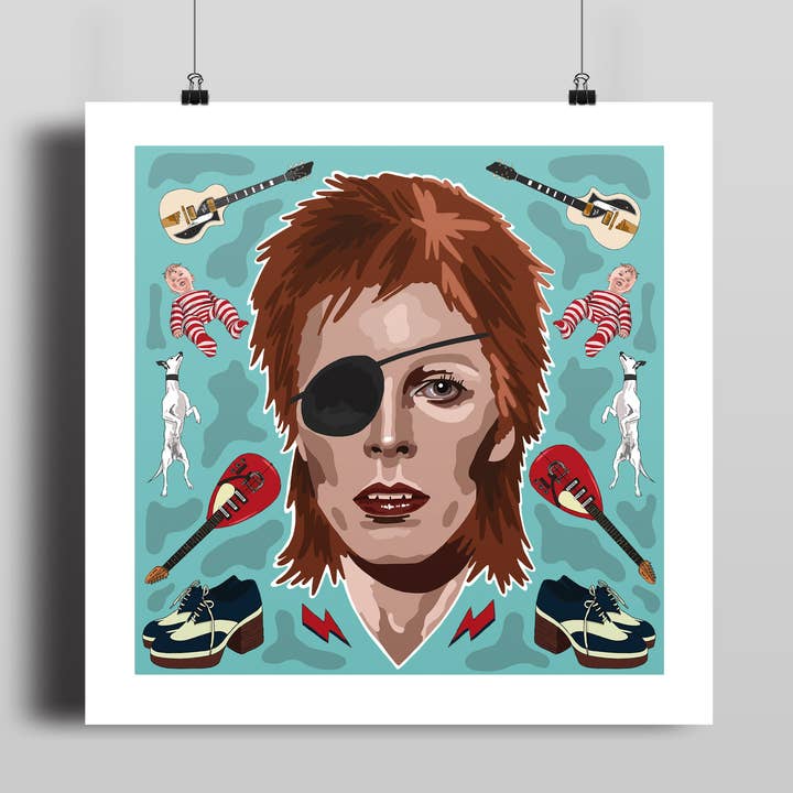 David Bowie Art Print for wholesale by I Love Mel