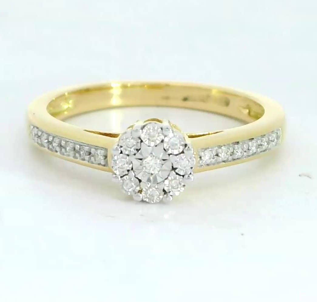 750 GROUP - Wholesale Multi-Stone Ring - 18KARAT TWO TONE GOLD DIAMOND RING,
1