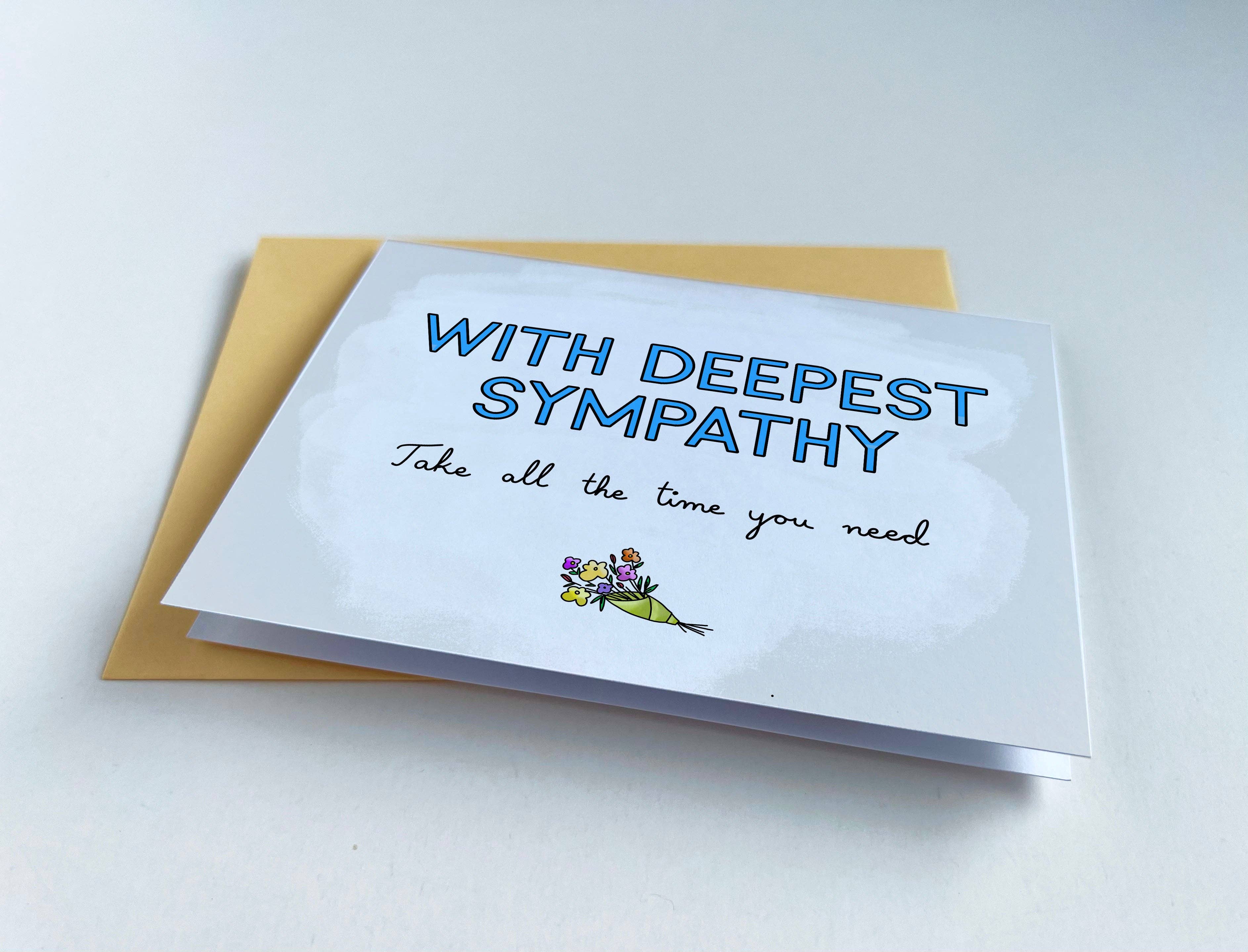 The Friendly Colleague - Vendita all'ingrosso Biglietti di condoglianze - Biglietto di condoglianze - con la più profonda simpatia - prendi tutto il tempo3