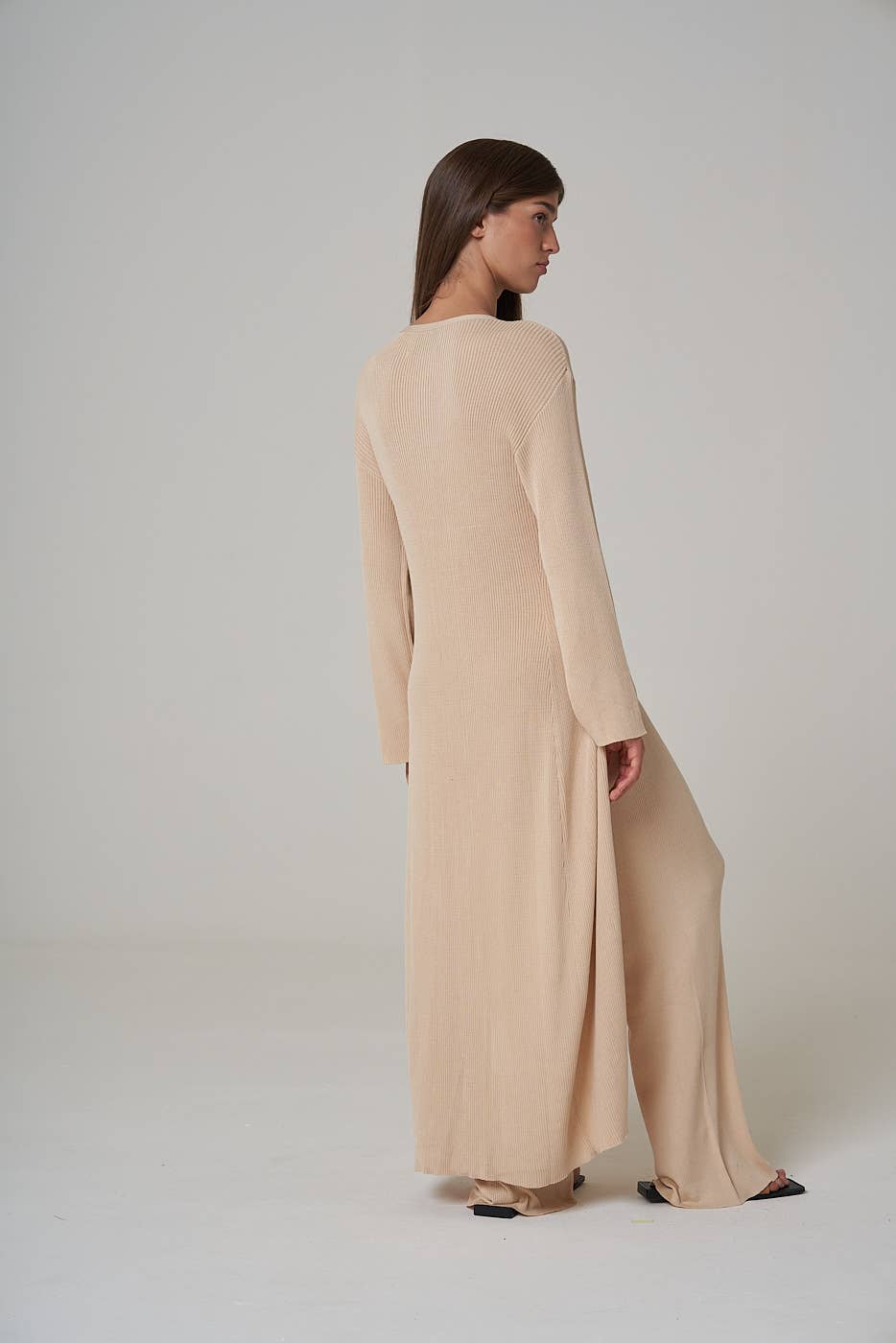 Brown ADILA knitted dress cardigan for wholesale on Faire4