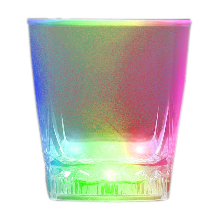 Blinkee.com, LLC - Wholesale Cocktail/Liquor Glass - LED Color Changing Rounded Cube Rocks Whiskey Cola Glass