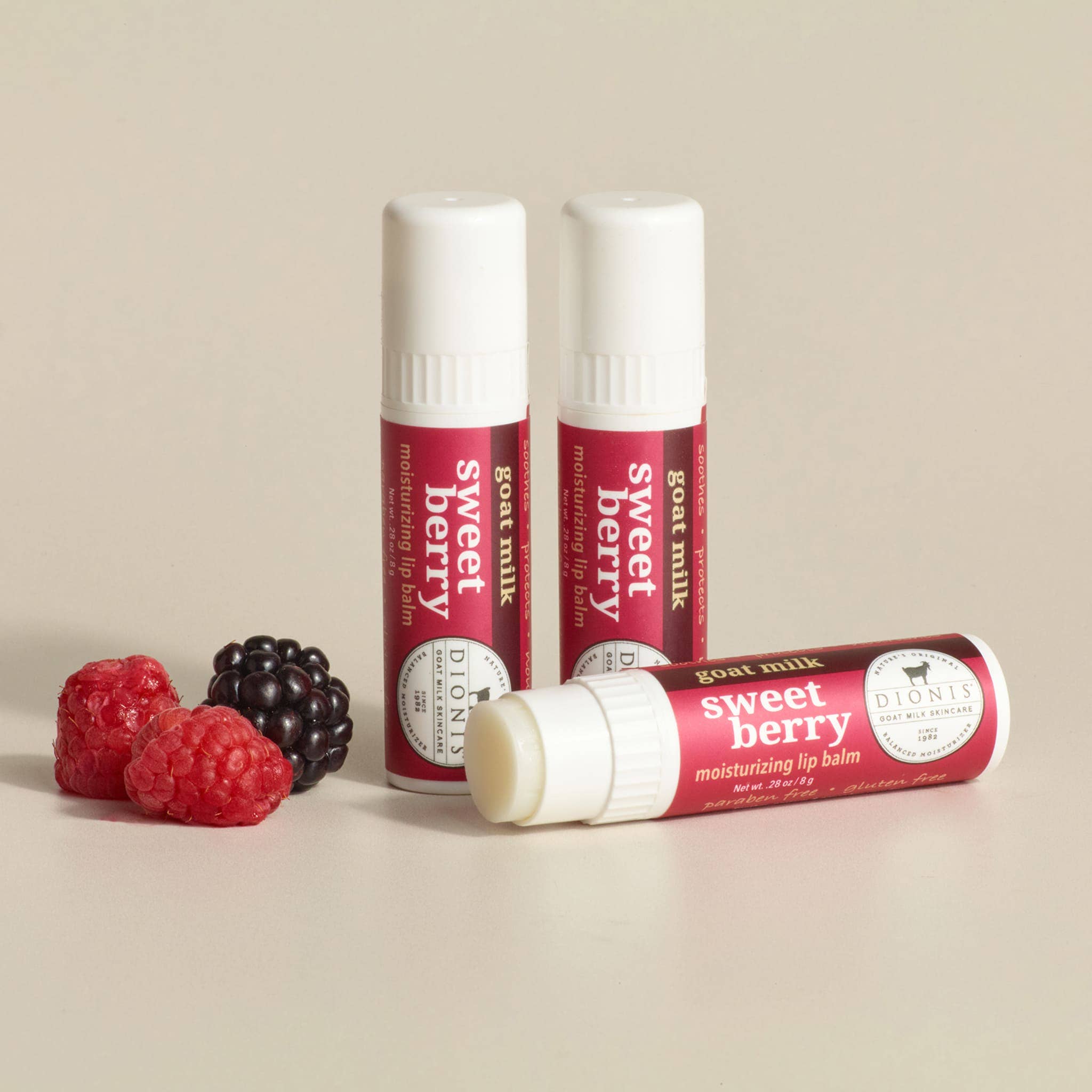 Dionis Goat Milk Skincare - Wholesale Lip Balm - Dionis Sweet Berry Goat Milk Lip Balm, 18 Ct Display1