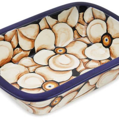 Rectangular Baker 10" Autumn Poppies Theme UNIKAT for wholesale by Polmedia Polish Pottery