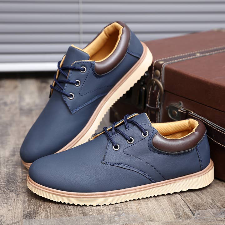 Calseosvic - Vendita all'ingrosso Sneakers di tendenza - Uomo - Tomaia in PU da uomo con suola in gomma antiscivolo
